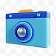 3DC4D立体儿童节玩具蓝色照相机