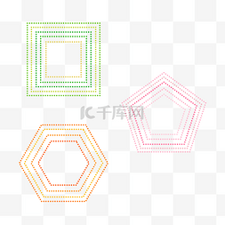 有污点的墙图片_彩色圆点多边形边框