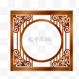 中国古老风水罗盘图片_古风古典雕花镂空窗户边框中式家