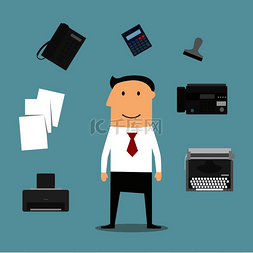 业务秘书图片_秘书或经理职业偶像，包括电话、