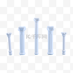 白色罗马风格柱子