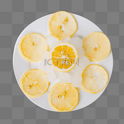 一盘柠檬片图片_一盘柠檬片
