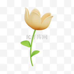 盛开的白莲花图片_3DC4D立体花草花朵盛开