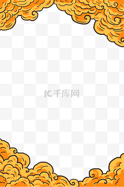 中国风古风国潮风祥云描线