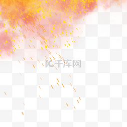 喷溅的火花图片_手绘燃烧剧烈的火花边框