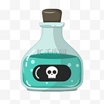玻璃瓶毒药液体绿色