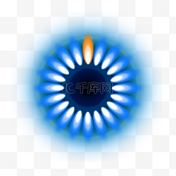 消防蓝色图片_燃气燃烧火焰发光效果