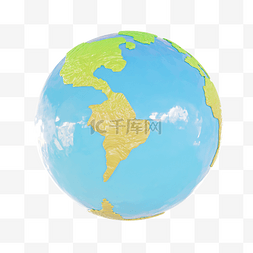 地理素材图片_3D地球C4D立体地球