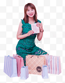 电子商务购物袋图片_购物电子商务折扣商品女人