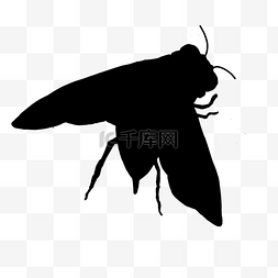 蜜蜂剪影可爱卡通黑色