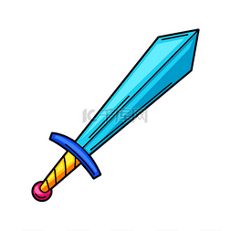 剑的插图游戏创意插图现代卡通风