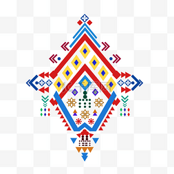 简约墨西哥民族几何图案