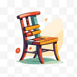扁平设计卡通元素椅子