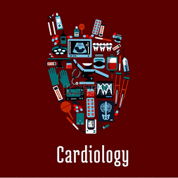 扫描仪器图片_心脏轮廓的心脏病学保健符号与药