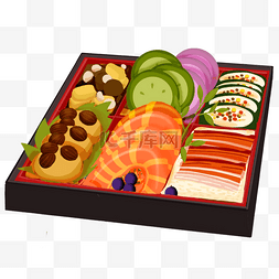 丸子肉图片_日本新年便当美味食盒