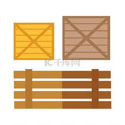 木箱运输图片_木箱矢量平面设计用于储存和产品