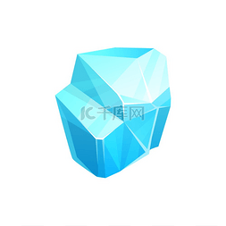 冰山冰晶图片_冰晶蓝色浮冰矢量盐矿物雪帽或冰