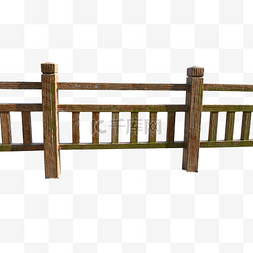 栏杆防护栏木头屏障隔离