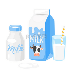 酒包装分层psd图片_乳制品: 牛奶包装