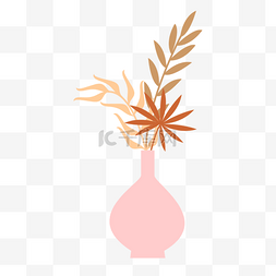 粉色波西米亚极简主义花瓶插图