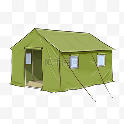 PNG帐篷图片_手绘户外野营野餐帐篷
