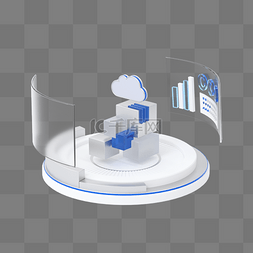 网络图片_科技立体云端大数据云服务C4D