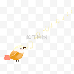 扭曲的音符图片_小鸟音符鸟儿唱歌