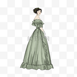 欧美裙子图片_复古欧洲贵族夫人