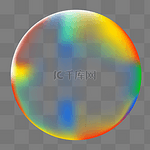 酸性荧光气泡折射镭射圆形边框