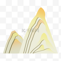 山水层次图片_3D立体黄色层次山