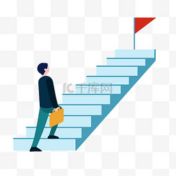 锌钢楼梯栏杆图片图片_商务男晋升爬楼梯上升楼梯