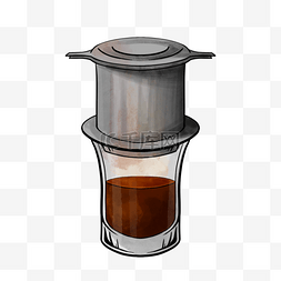 咖啡滴滤图片_饮品美味越南特产滤漏咖啡