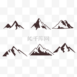 高山图片_素描高山山脉剪影套图