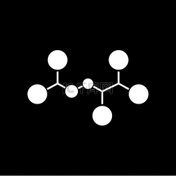 技术进化图片_分子白色图标 .. 分子是白色图标