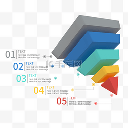 3d彩色营销金字塔图表