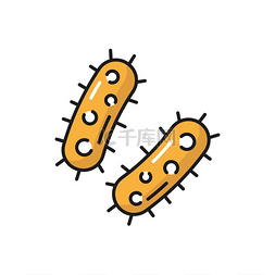 微生物基因图片_病毒感染细菌黄色宏细胞分离彩色