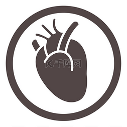 心脏运动图片_人类的心脏图标。