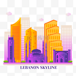 炫彩黎巴嫩天际线