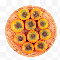 水果免扣PNG图片_成熟柿子脆柿