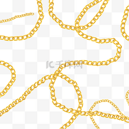 奢侈的黄金图片_金链边框写实沉重金属