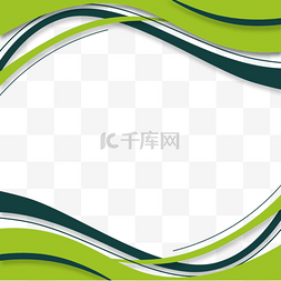 绿色线条线条图片_绿色动感线条商务抽象流体边框