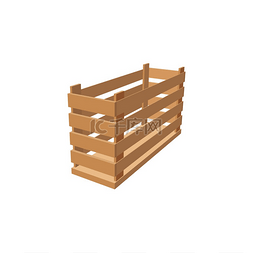白色的木板图片_清空打开的板条箱隔离存放杂货木