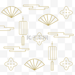 中秋线条图片_中秋中秋节线条底纹