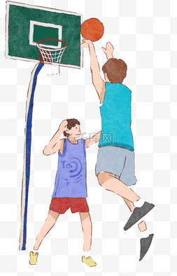 人物男生打篮球