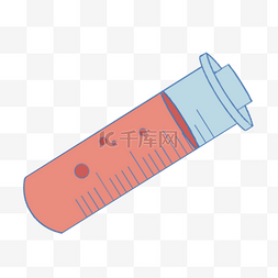 卡通红色液体图片_科学教育元素红色液体玻璃试管