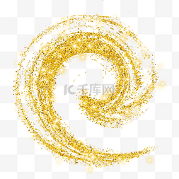 金色螺旋闪光光效抽象笔刷