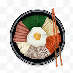 韩国美食插画石锅拌饭