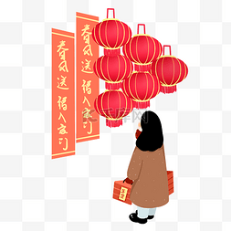 灯笼对联图片_新年春节买年货灯笼对联购物