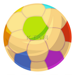 足球比赛标志设计图片_卡通球彩色的儿童足球比赛符号孤