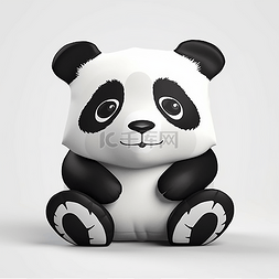 熊猫图片_一个熊猫图案的抱枕